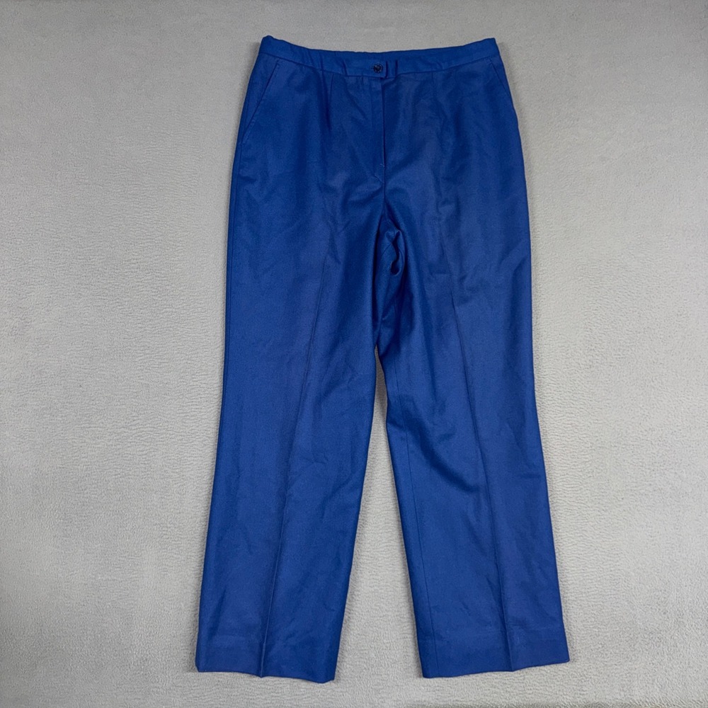 Pendleton Dress Pants Womens 18 Blue High Rise Straight Vintage USA Virgin Wool